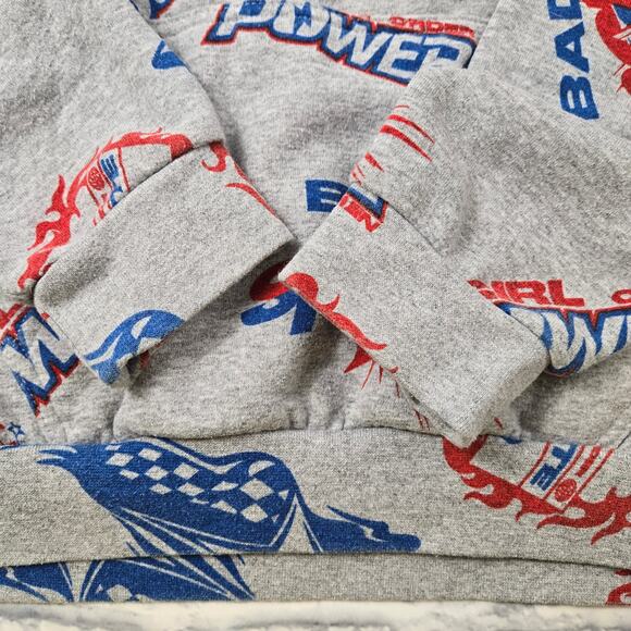 New Girl Order Sport Graphic Print Gray Hoodie size 8 Bad Sport We Bite - Picture 10 of 13